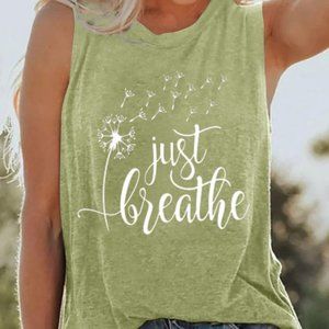 Green Dandelion Graphic Tank